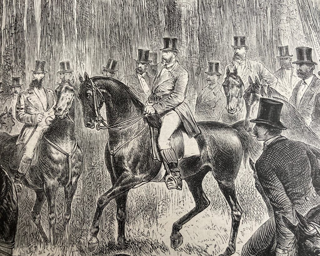 Parforcejagd am Jagdschloss Stern im Jahr 1877 Jagdschloss Stern